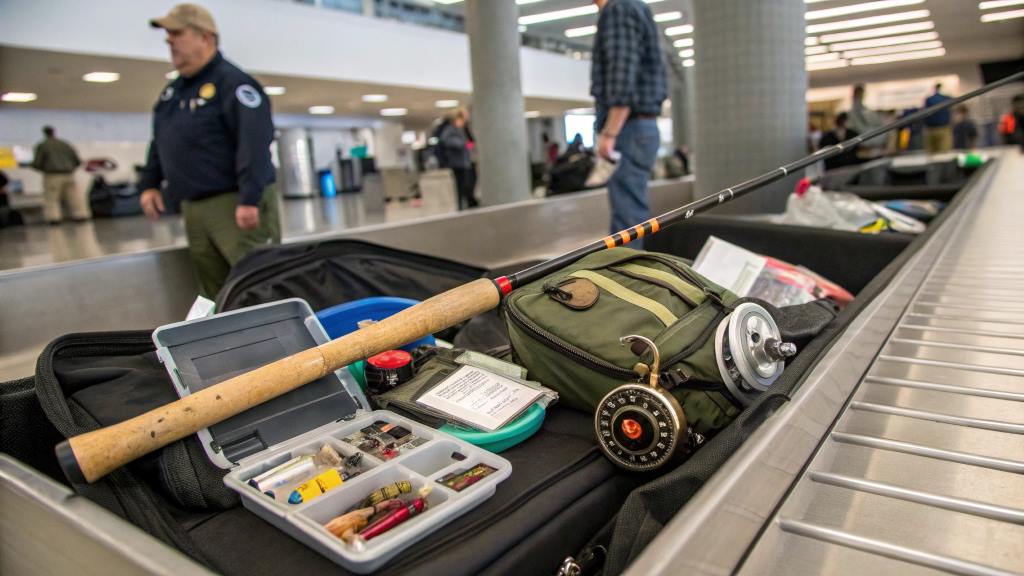 can you bring fishing gear on a plane