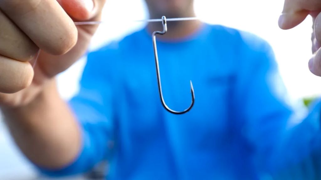 Close-up of different fishing hooks featured in the 2025 guide to Canada’s most popular fishing gear