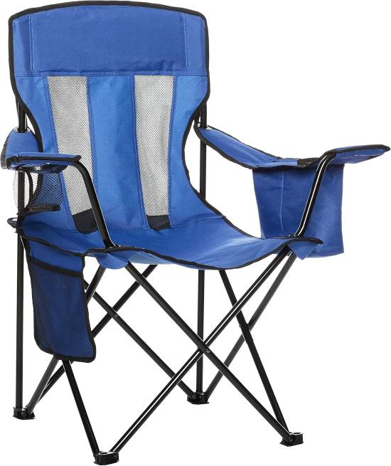 Amazon Basics Folding Camp Chair with Mesh Back
