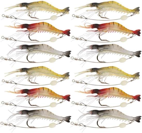 Goture Soft Shrimp Fishing Lures with Hook