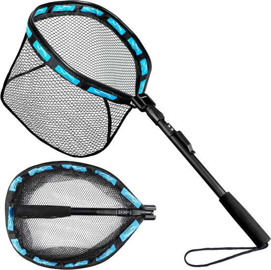 PLUSINNO Floating Fishing Net Fish Landing Net Kayak Fishing Net Telescopic Pole