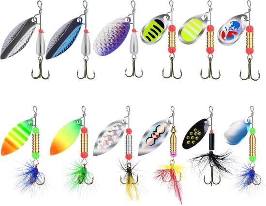 TRUSCEND Spinnerbait Bass Trout Fishing Spinner Lure