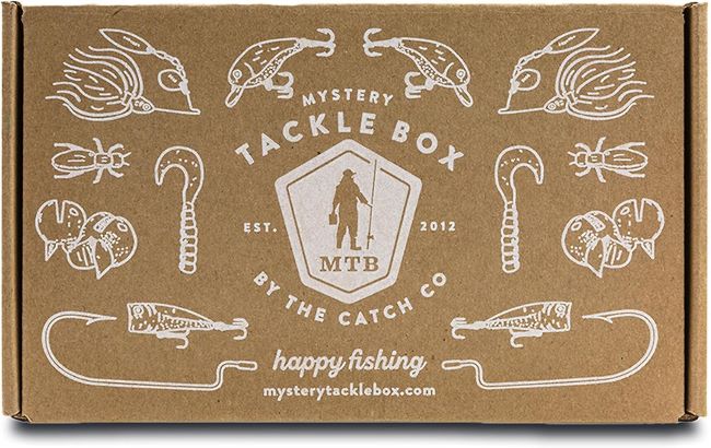 Catch Co Mystery Tackle Box freshwater fishing kit with assorted bass lures and surprise tackle selection