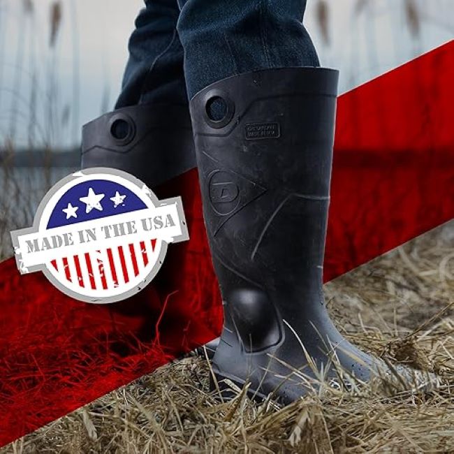 Dunlop Chesapeake waterproof rubber boots for men and women lightweight PVC rain and fishing boots