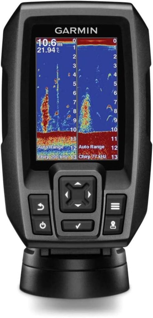 Garmin Striker 4 GPS fishfinder with CHIRP sonar and compact 3.5-inch display for accurate depth and fish tracking