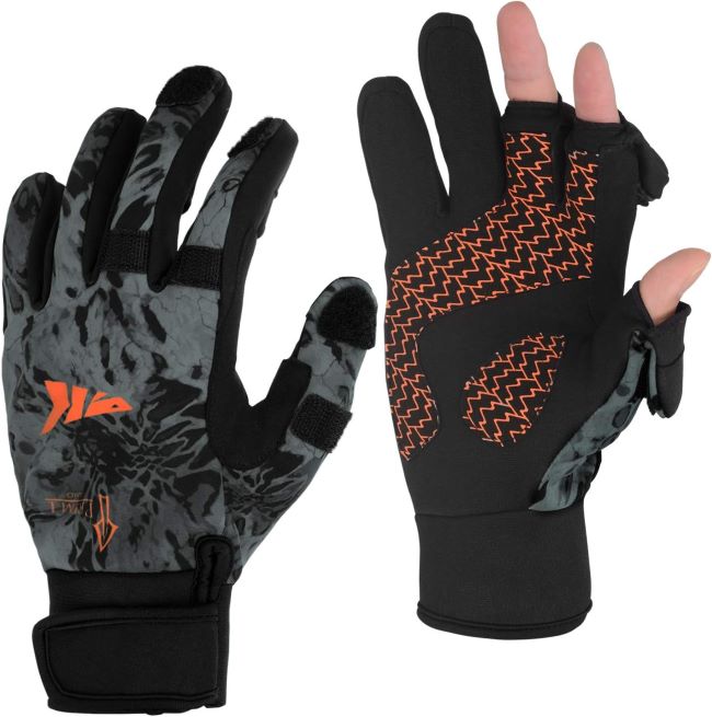 KastKing Mountain Mist cold weather fishing gloves for winter fishing, hunting and outdoor photography use