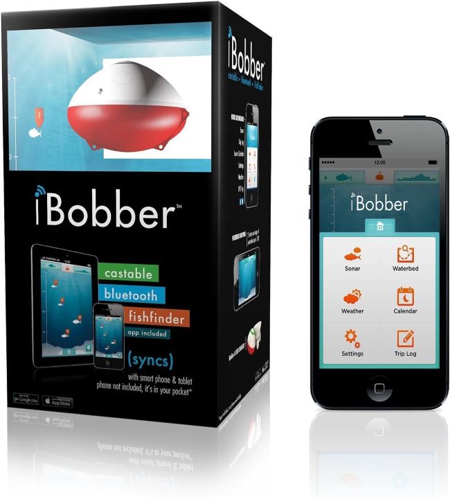 Reelsonar iBobber portable wireless fish finder with Bluetooth app support and depth tracking up to 135 feet
