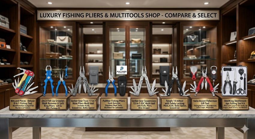 Best affordable fishing pliers and multitools in Michigan comparison showing 8 tested picks for handling big catches