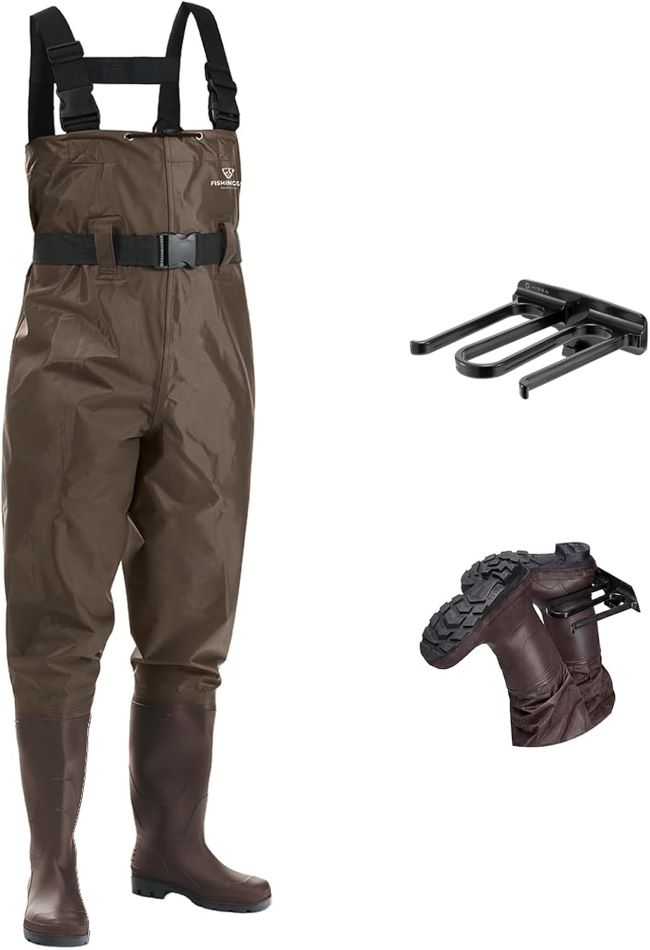 FISHINGSIR waterproof fishing waders with bootfoot design in Pennsylvania