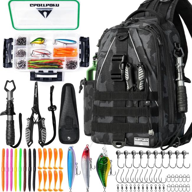 Ghosthorn waterproof fishing backpack with tackle boxes and rod holder in Alaska