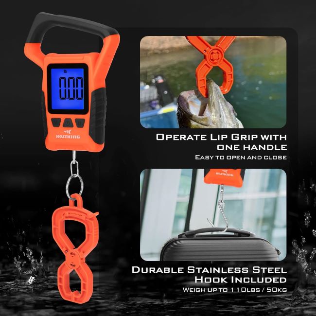 KastKing floating digital fish scale with waterproof design and large LCD display