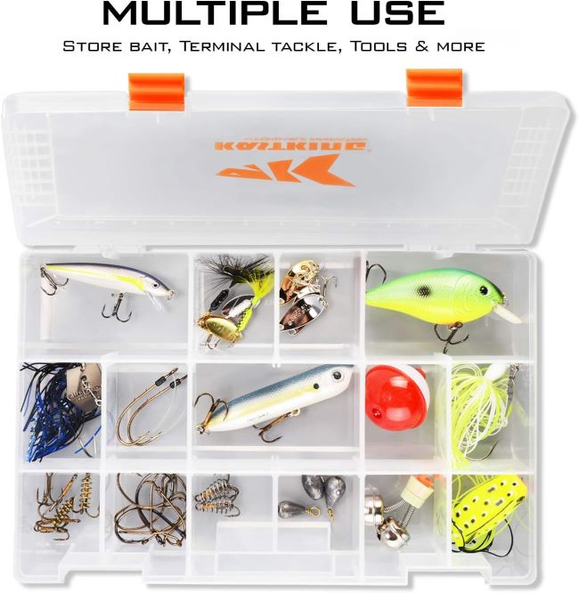 KastKing plastic fishing organizer for hooks, sinkers, swivels, and freshwater fishing gear
