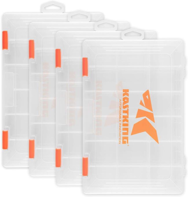 KastKing plastic storage box organizing hooks, lures, and weights in Arizona