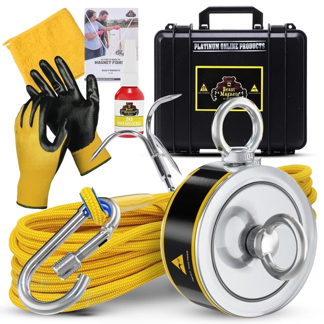 Platinum Online Products 1320LB Complete Magnet Fishing Kit used at a Wisconsin lake