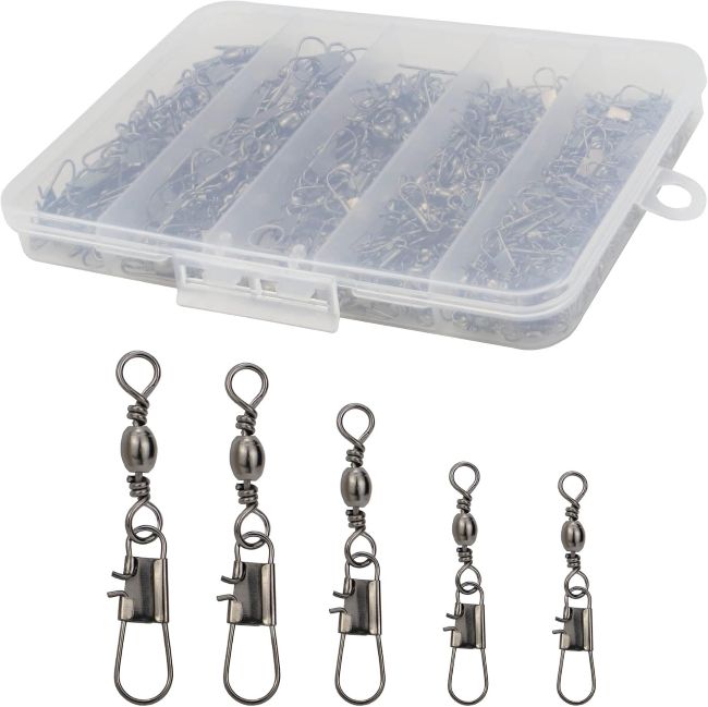 Beoccudo Fishing Swivels with snaps and barrel swivels