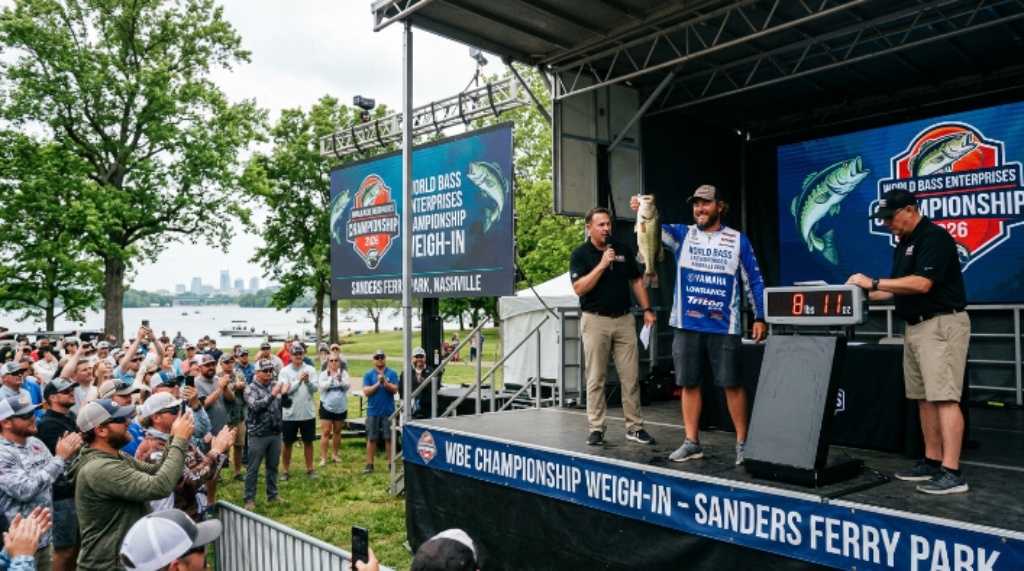 World Bass Enterprises Championship 2026 weigh-in at Sanders Ferry Park Nashville