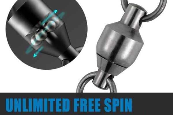Dr.Fish Ball Bearing Snap Swivels with corrosion-resistant construction