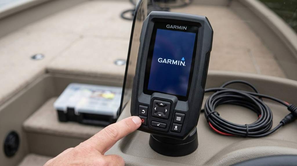 Garmin Striker 4 GPS waypoint navigation interface
