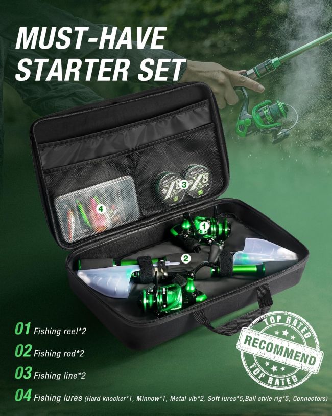 Ghosthorn portable fishing rod and reel combo designed for travel and freshwater fishing