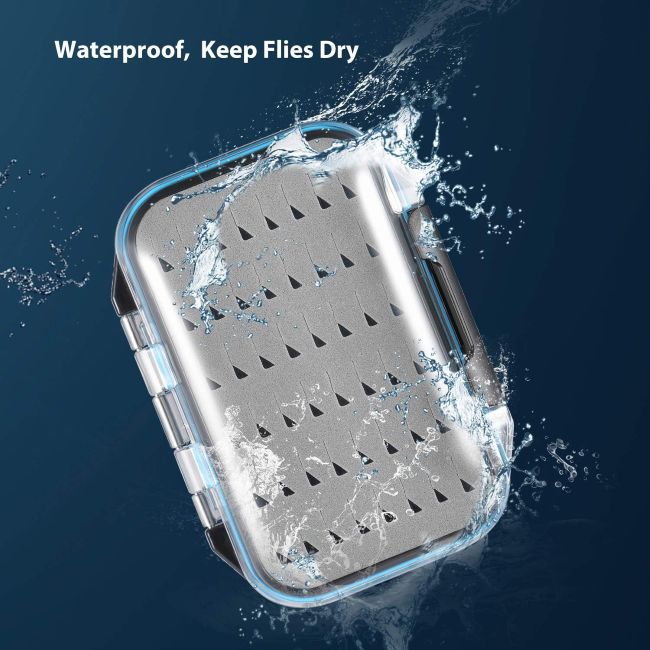 Gonex fly fishing box with easy-grip design for organizing flies
