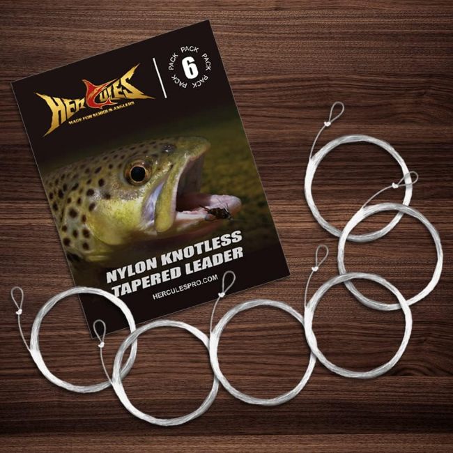 HERCULES fly fishing leaders with pre-tied loops for easy rigging