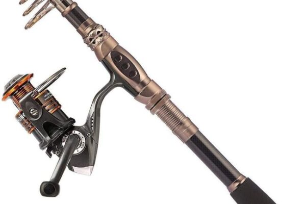 PLUSINNO Fishing Rod and Reel Combo with telescopic rod for portable fishing