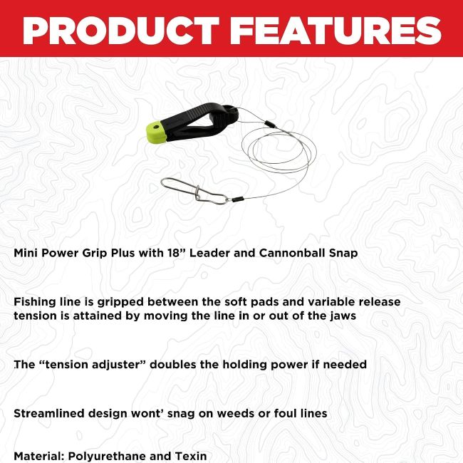 Scotty Mini Power Grip Plus with 18-inch leader and cannonball snap
