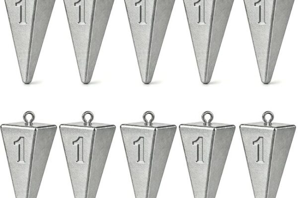 TKHDBF Pyramid Fishing Weights with pointed design for sandy bottoms