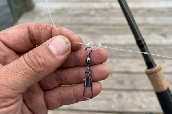 Beoccudo fishing swivel connected between main line and leader