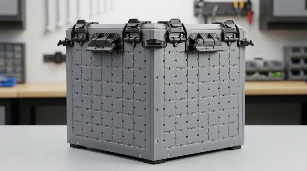 BlackPak Pro TetherTube rod holders mounted on crate panels
