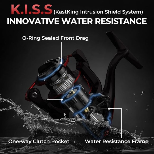 KastKing Sharky fishing reel with smooth carbon fiber drag system