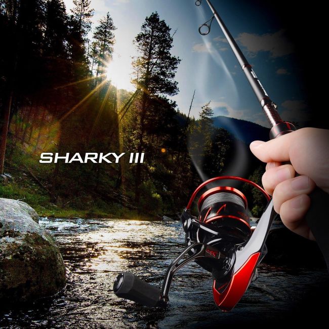 KastKing Sharky spinning reel designed for versatile freshwater and saltwater fishing
