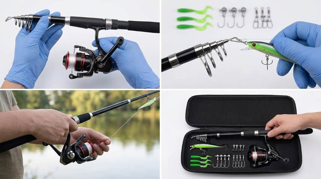 Ministoream fishing reel drag adjustment and line setup