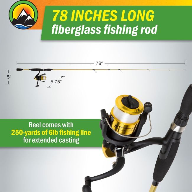 Wakeman Strike Series fishing rod and reel combo