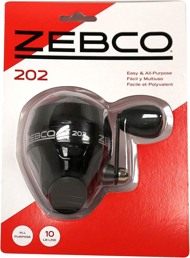 Zebco 202 spincast reel designed for beginner-friendly freshwater fishing