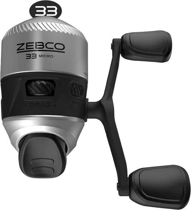 Zebco 33 Micro Spincast Reel with compact design for light fishing